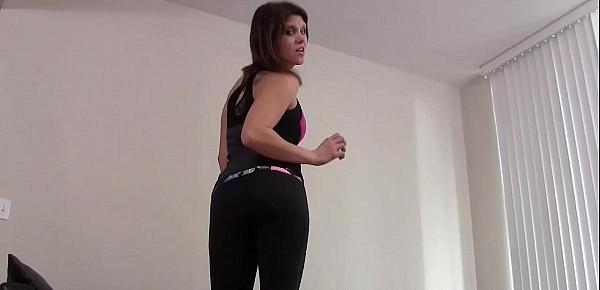  I have some hot new yoga pants I want to show you JOI